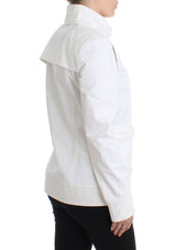 White Double Breasted Jacket Coat Blazer