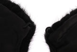 Black Mink Fur Shoulder Collar Scarf