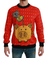 Red Crystal Pig of the Year Sweater