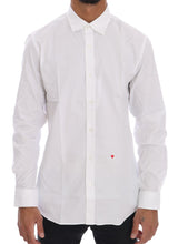 White Cotton Stretch Slim Fit Dress Shirt