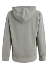 Grey Cotton Logo Details Hooded Sweatshirt