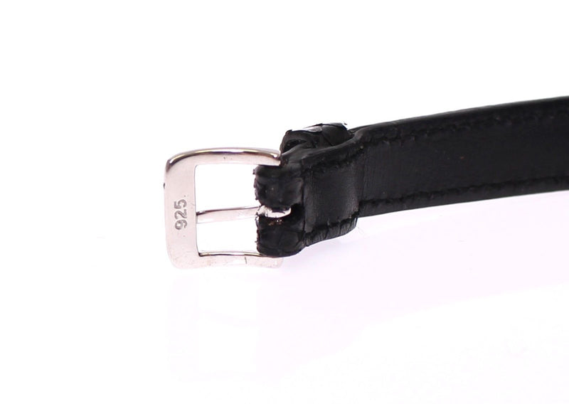 Snakeskin CZ LOVE 925 Silver Bracelet