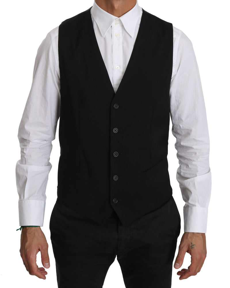 STAFF Black Waistcoat Formal Gilet Vest