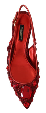 Red Crystal CHRISTMAS Slingbacks Shoes