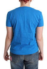 Blue Cotton Swim Graphic Triangle T-shirt