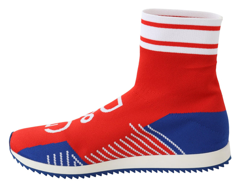Blue Red Sorrento Logo Sneakers Socks Shoes