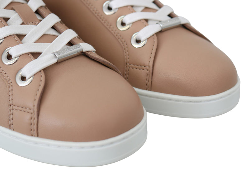 Powder Pink Leather Cash Sneakers