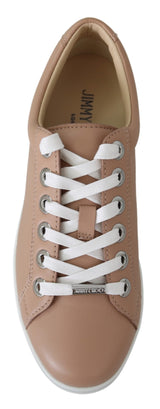 Powder Pink Leather Cash Sneakers