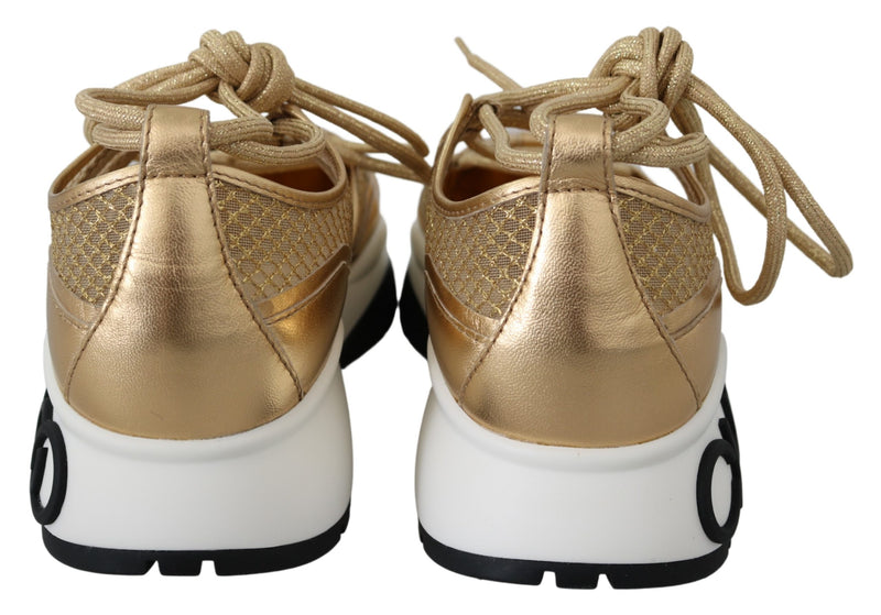 Gold Mesh Leather Michigan Sneakers