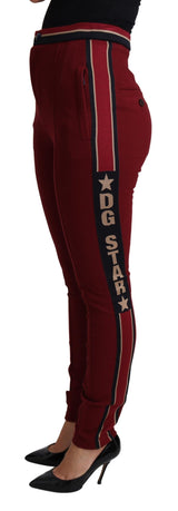 Red DG Star Striped Skinny Cotton Pant