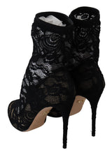 Black Lace Taormina High Heel Boots