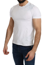 White Cotton Stretch Top Beachwear T-shirt