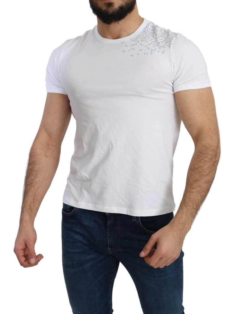 White Cotton Stretch Top Beachwear T-shirt