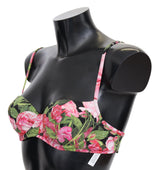 Pink Floral Print Swimsuit Beachwear Bikini Tops
