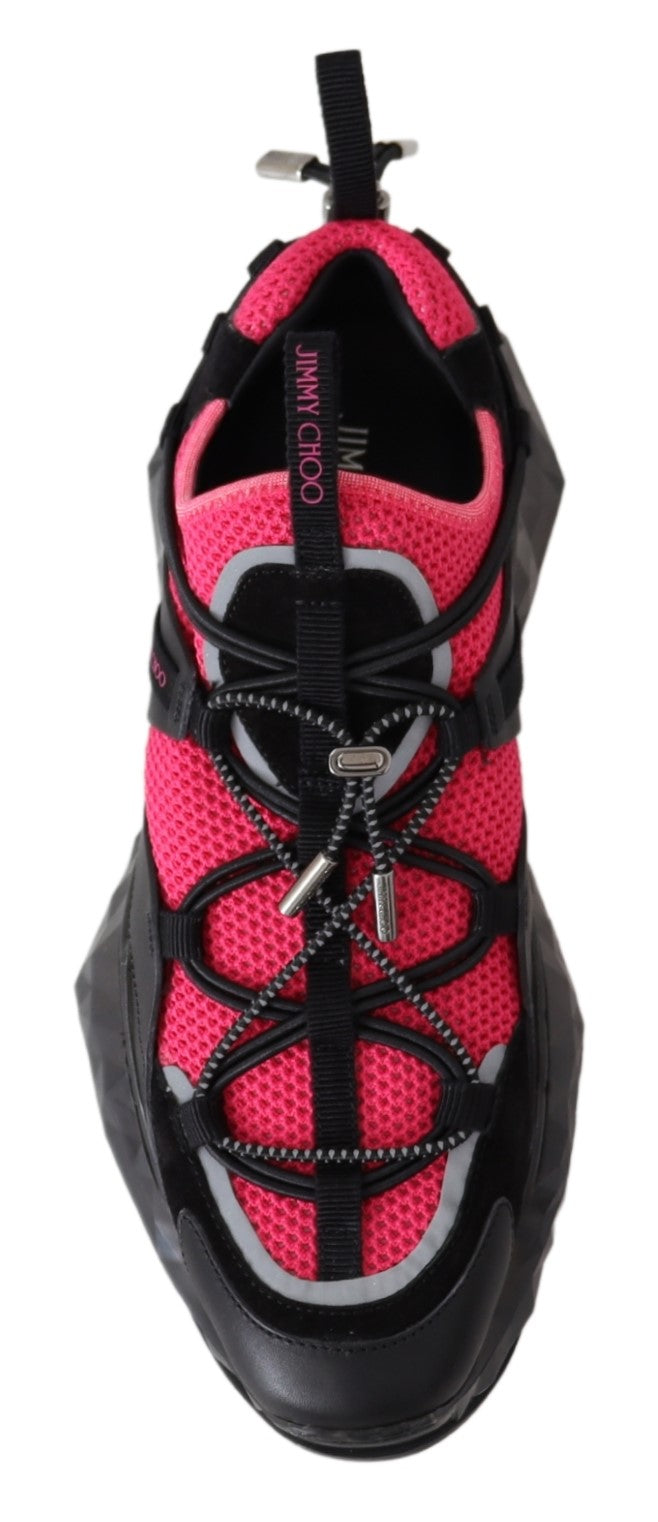 Diamond Black Pink Leather Sneaker