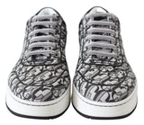Silver Black Glitter Hawaii Sneakers