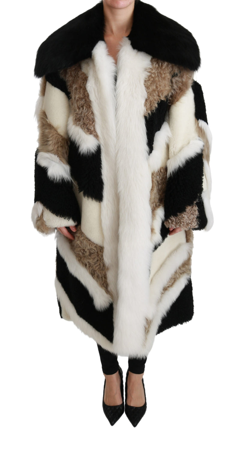 Sheep Fur Shearling Cape Jacket Coat