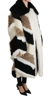Sheep Fur Shearling Cape Jacket Coat