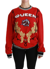 Red Queen Sequined Love Pullover Sweater