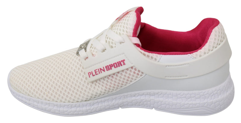 White Pink Polyester Becky Sneakers Shoes