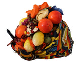 Multicolor Silk Fruits Floral Appliques Head Wrap Diadem