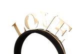 Black Brass Gold Love Diadem One Size Tiara Headband