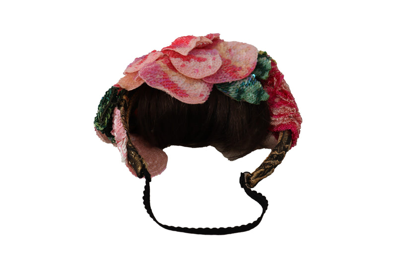 Multicolor Sequined Lurex Black Hair Headband