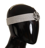 Silver Brass Crystal Beaded Embellished Diadem Headband