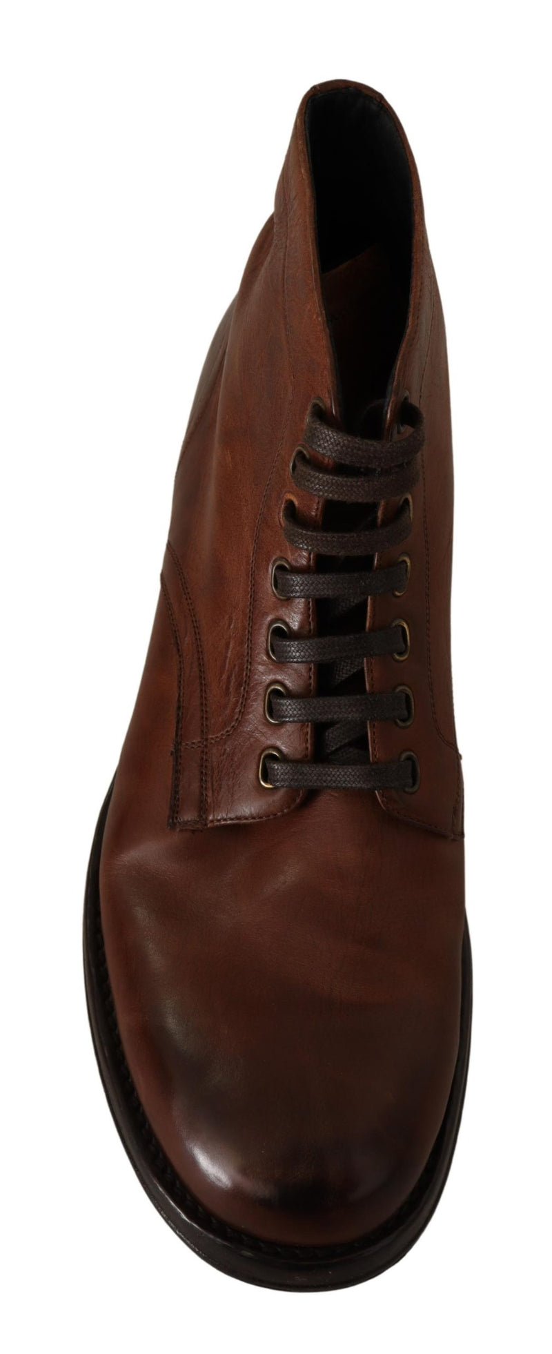 Brown Leather Lace Up Mens Boots