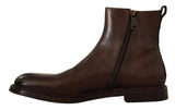 Brown Leather Chelsea Mens Boots