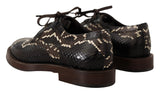 Brown Derby Exotic Leather Men Shoes