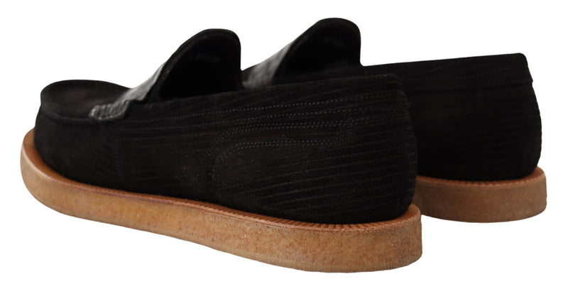 Black Fox Leather Moccasins Loafers Shoes