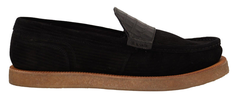 Black Fox Leather Moccasins Loafers Shoes