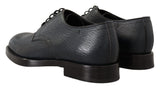 Blue Leather Derby Formal Shoes