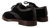 Black Velvet Exotic Leather Shoes