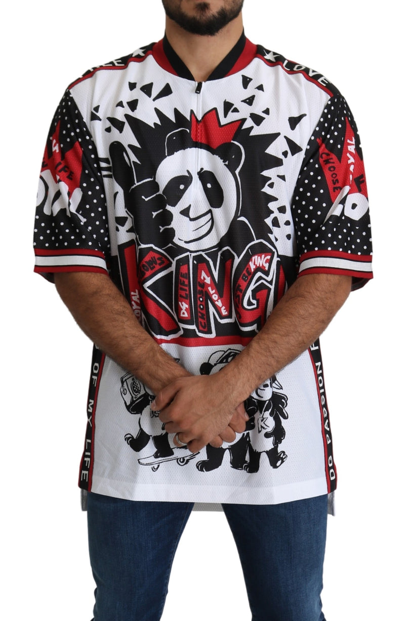 White King Panda Top Polyester Mens T-shirt