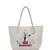 Disney Cruella 101 Dalmations Motif Pebble Leather City Tote Bag