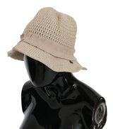 Beige Cotton Woven Bucket Cap Women Hat - Avaz Shop