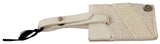 Beige Luggage Tag Branded Leather Patterned Keychain - Avaz Shop