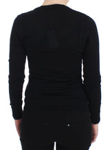Black Cashmere Crewneck Sweater Pullover - Avaz Shop