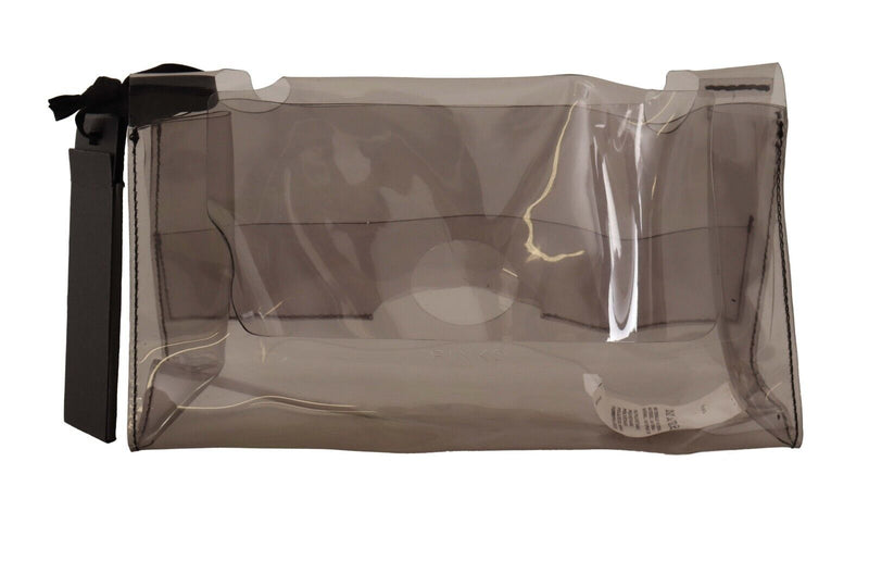 Black Clear Plastic Transparent Pouch Purse Clutch Bag - Avaz Shop