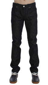 Black Cotton Slim Skinny Fit Jeans - Avaz Shop