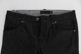 Black Cotton Slim Skinny Fit Jeans - Avaz Shop