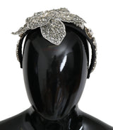 Black Crystal Silver Diadem Tiara Headband - Avaz Shop