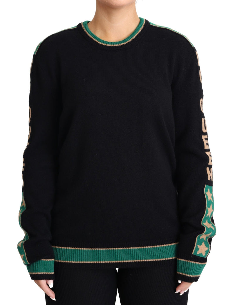 Black DG Queen Cashmere Women Pullover Sweater - Avaz Shop