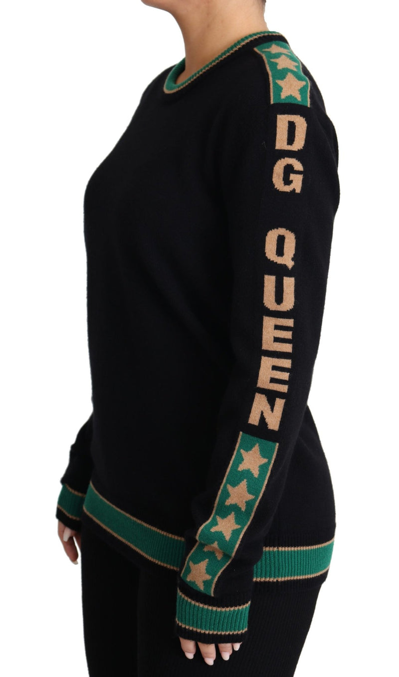 Black DG Queen Cashmere Women Pullover Sweater - Avaz Shop