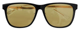 Black Frame DL0330-D 01E 57 Yellow Transparent Lenses Sunglasses - Avaz Shop