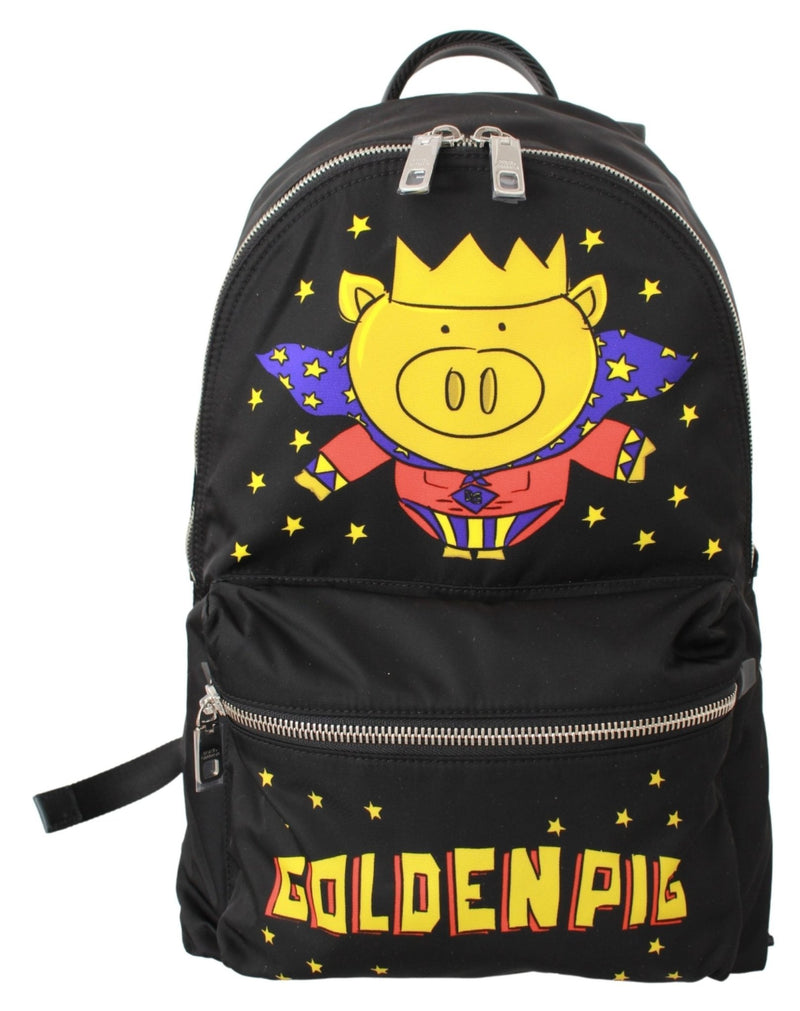 Black Golden Pig of the Year School Backpack - Avaz Shop