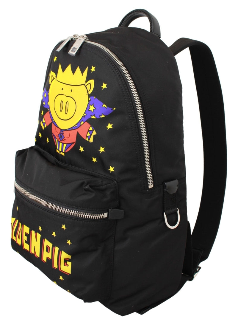 Black Golden Pig of the Year School Backpack - Avaz Shop
