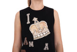 Black I AM A PRINCESS Crystal Shift Dress - Avaz Shop